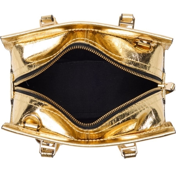 Marc Jacobs Crinkle Cruiser Gold  Metallic Satchel . - Picture 10 of 10